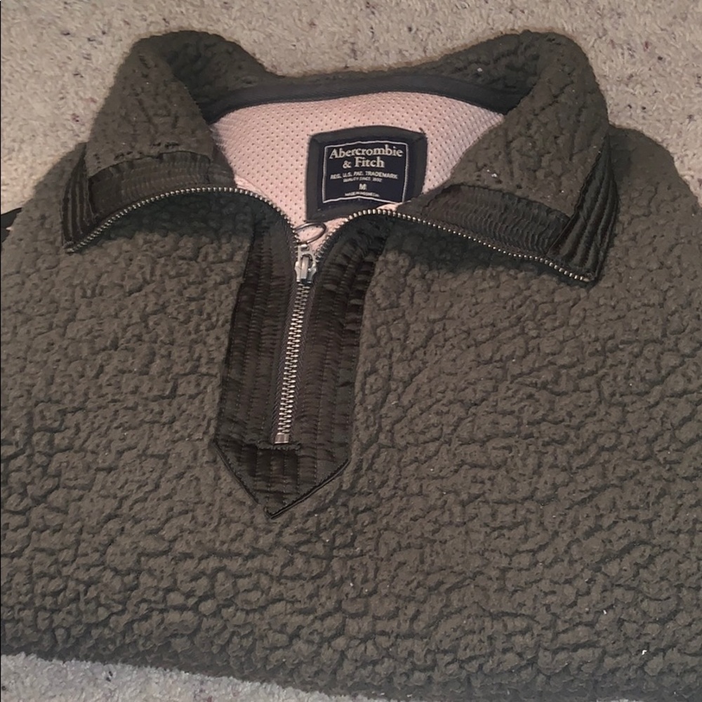 Olive green quarter zip